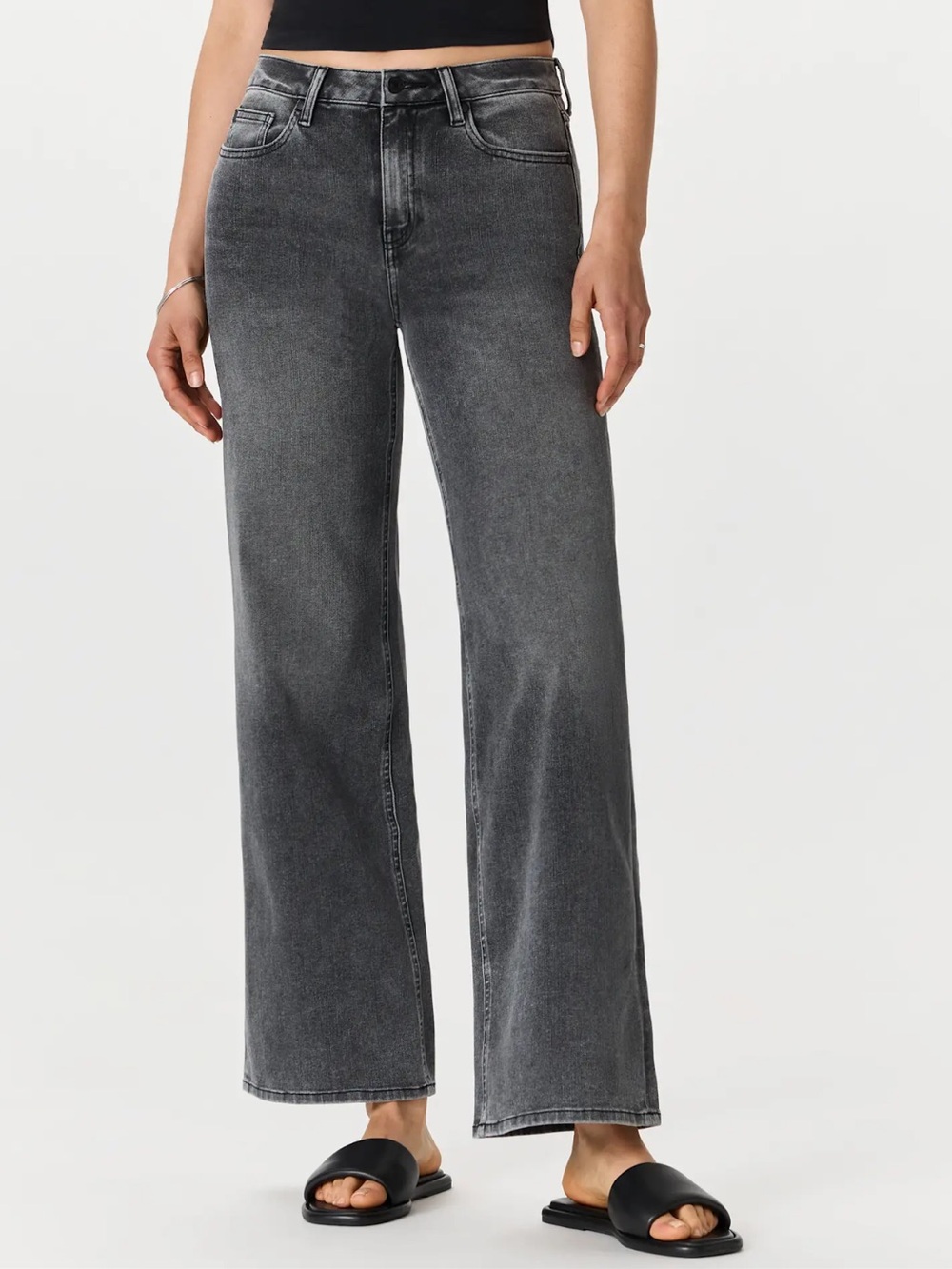 Quince Bella High Rise Stretch Wide Leg Jeans - size 30